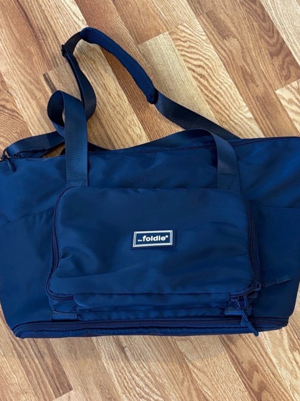 Navy Foldie Travel Tote Bag